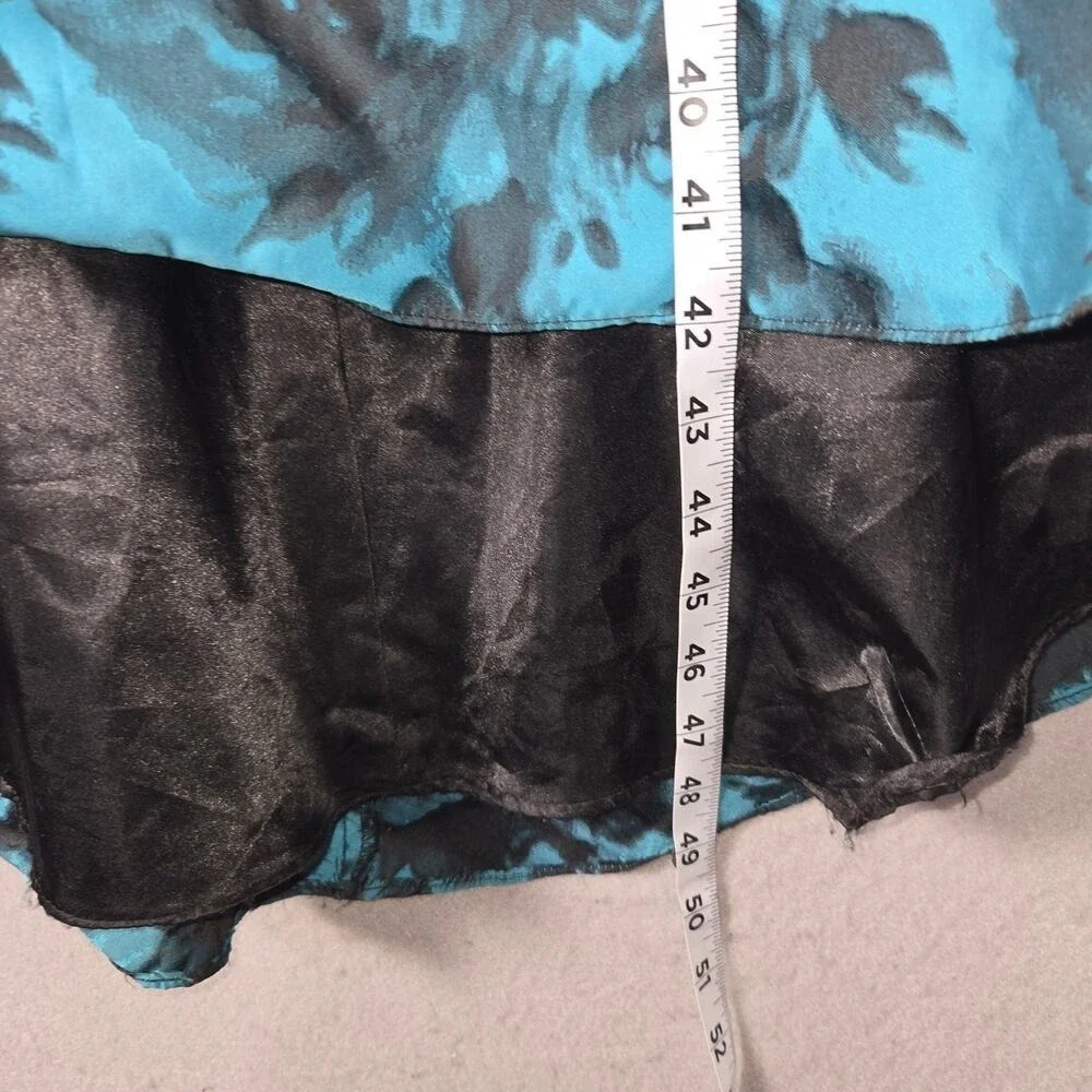 For tigerchik Sherri Hill Size 4 Strapless Gown Teal Black Floral - Picture 8 of 11